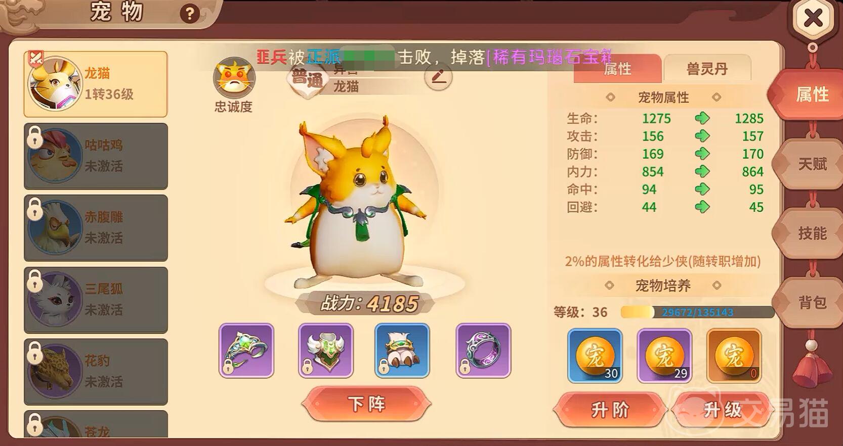 热血江湖归来宠物天赋技能搭配_热血江湖手游最强宠物_热血江湖归来宠物系统养成