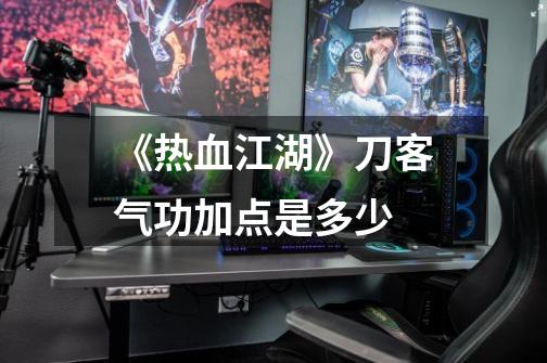 《热血江湖》刀客气功加点是多少-第1张-游戏资讯-龙启科技