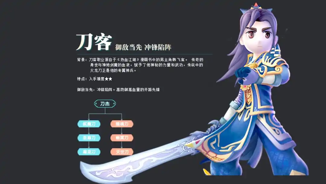 热血江湖刀客职业攻略_热血江湖手游职业选择_热血江湖手游平民职业推荐