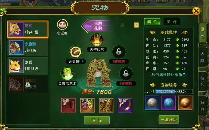 热血江湖手游：宠物花豹详细攻略截图