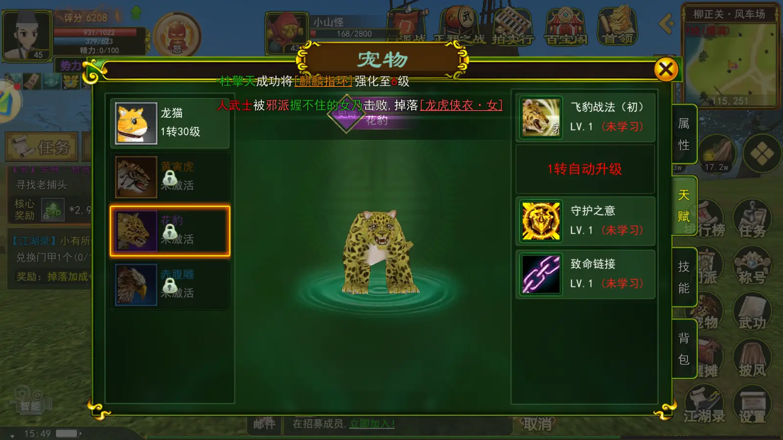 热血江湖手游龙猫_热血江湖手游龙猫怎么二转_热血江湖手游龙猫合什么灵丹